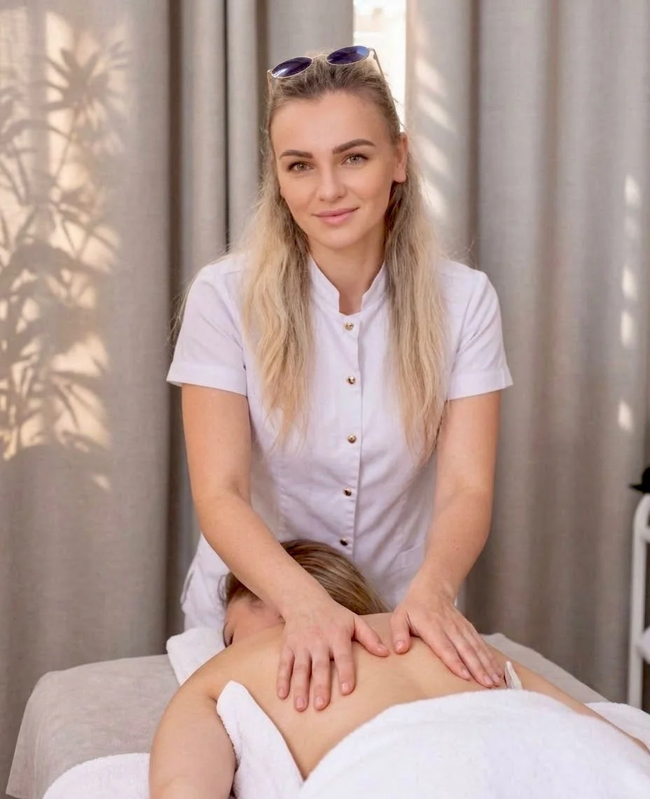 Angela, owner of Massage Healing Therapy, providing a massage
